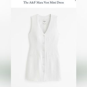 The A&F Mara Vest Mini Dress White